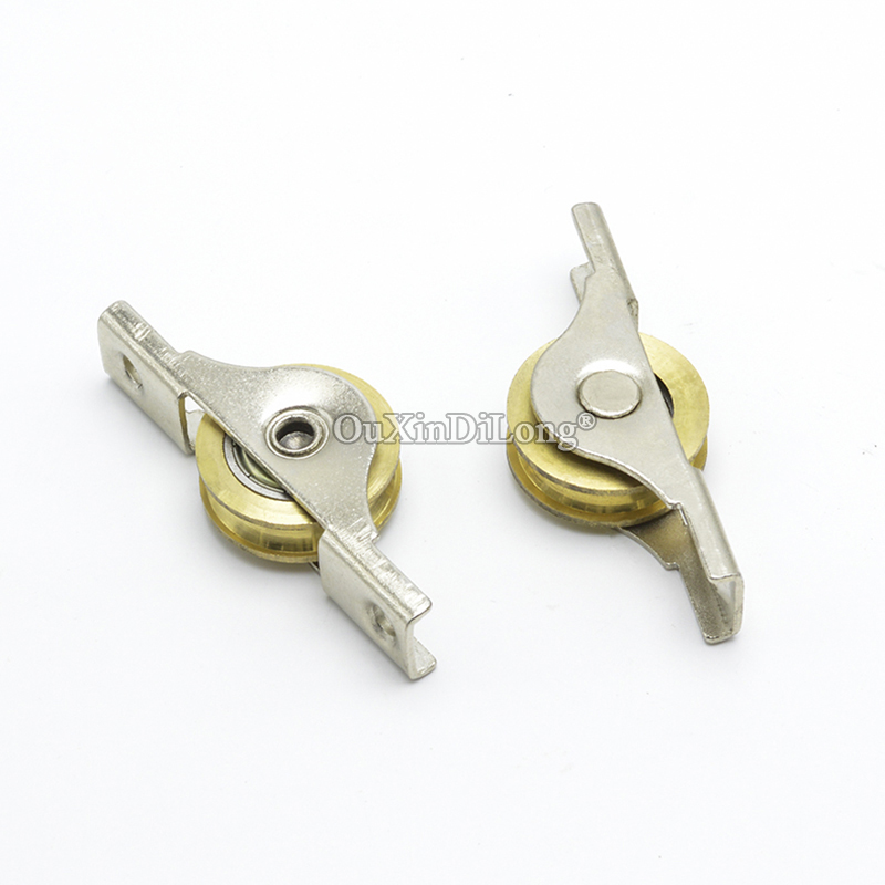 Furniture Hardware Brands - ลูกกลิ้งประตูบานเลื่อนแบบใหม่ 10 ชิ้น ล้อทองแดงสำหรับตู้เสื้อผ้า ตู้เก็บของ หน้าต่าง