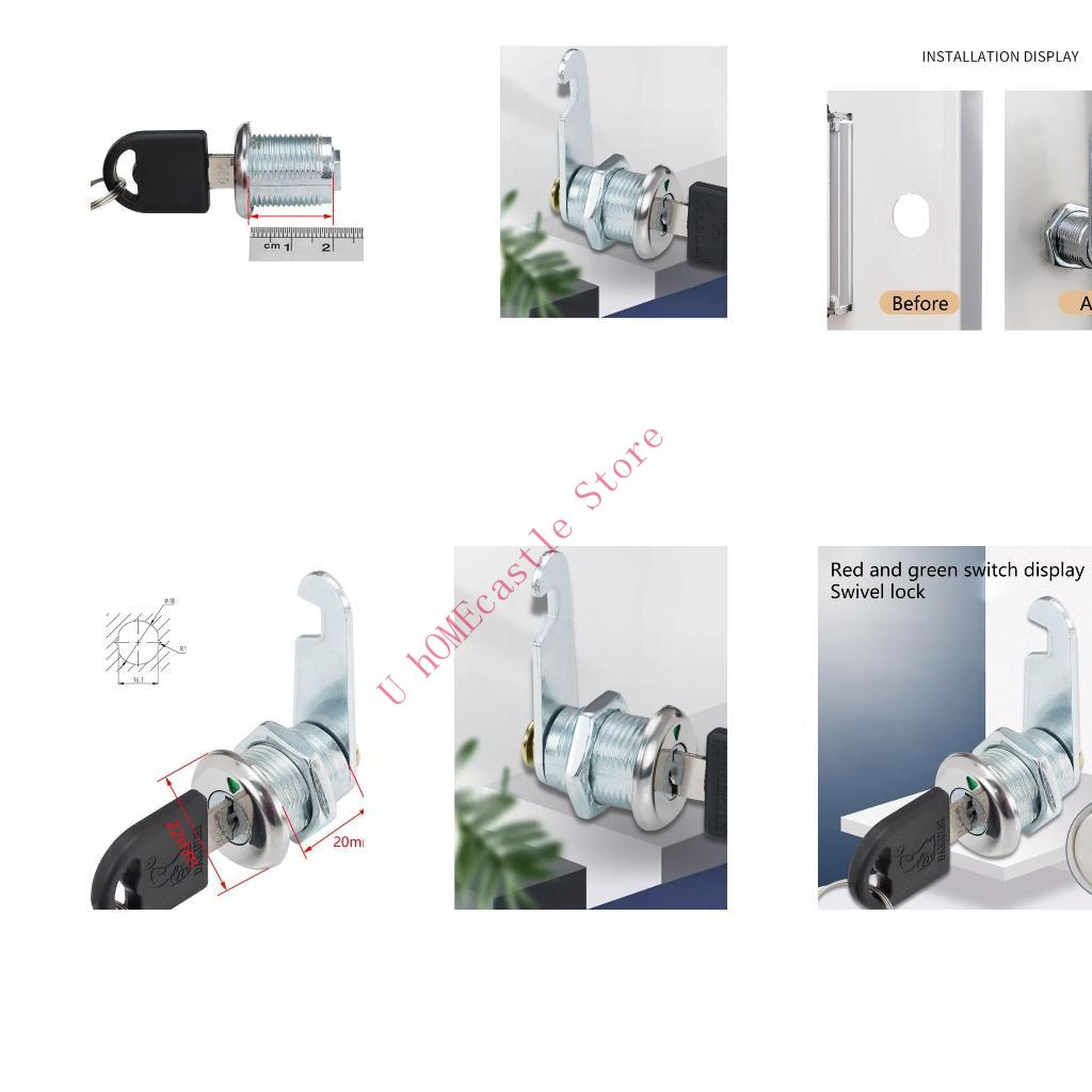 63HF 2 ชุดลิ้นชัก Cams ล็อค ตู - Furniture Hardware Latch บทวิจารณ์และราคา