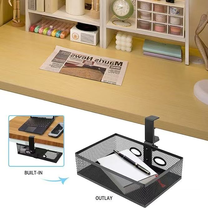 ชั้นวางของที่ซ่อนอยู่ใต้โต๊ะ 3 - Drawer Organizer Peg บทวิจารณ์และราคา