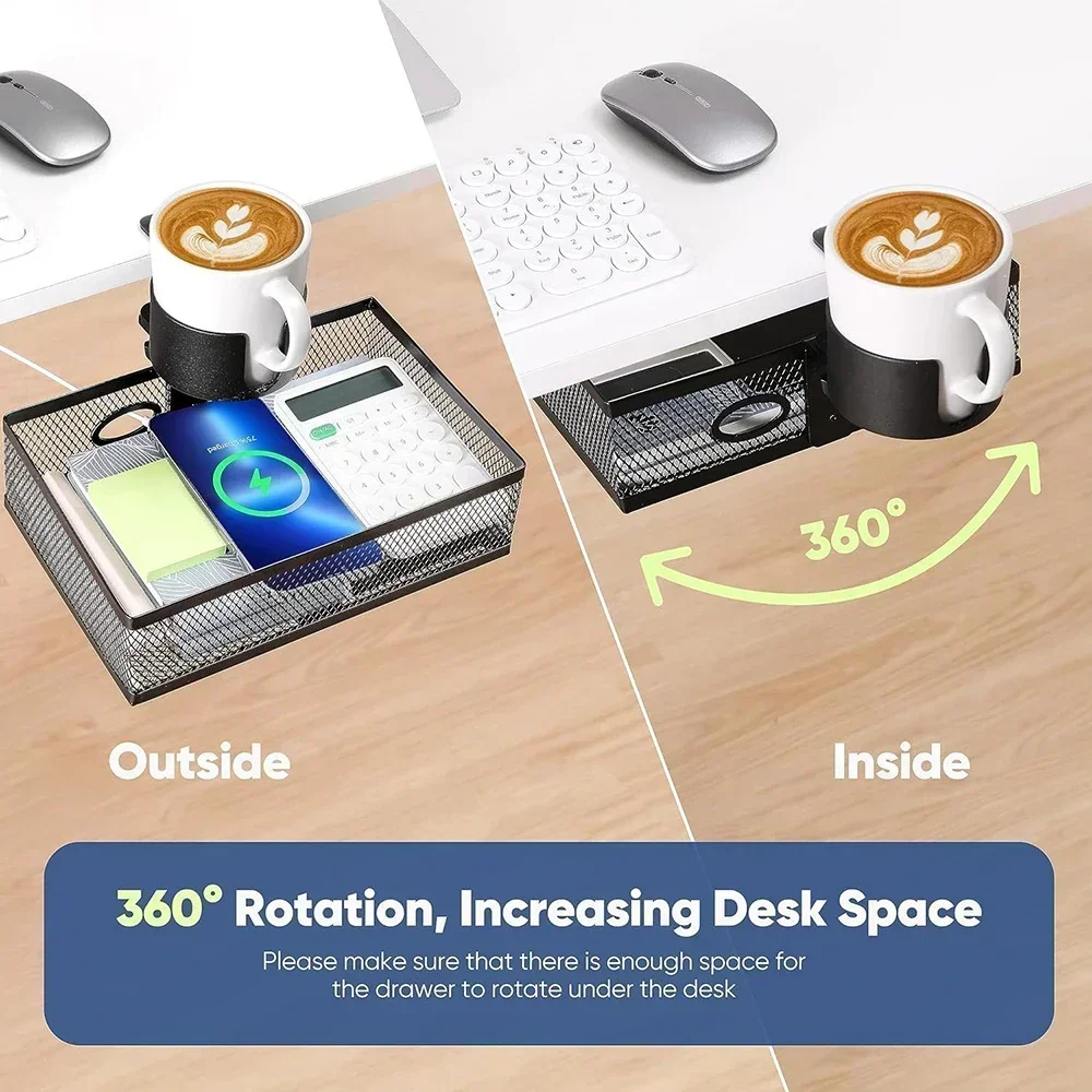 ชั้นวางของที่ซ่อนอยู่ใต้โต๊ะ 3 - Drawer Organizer Peg บทวิจารณ์และราคา