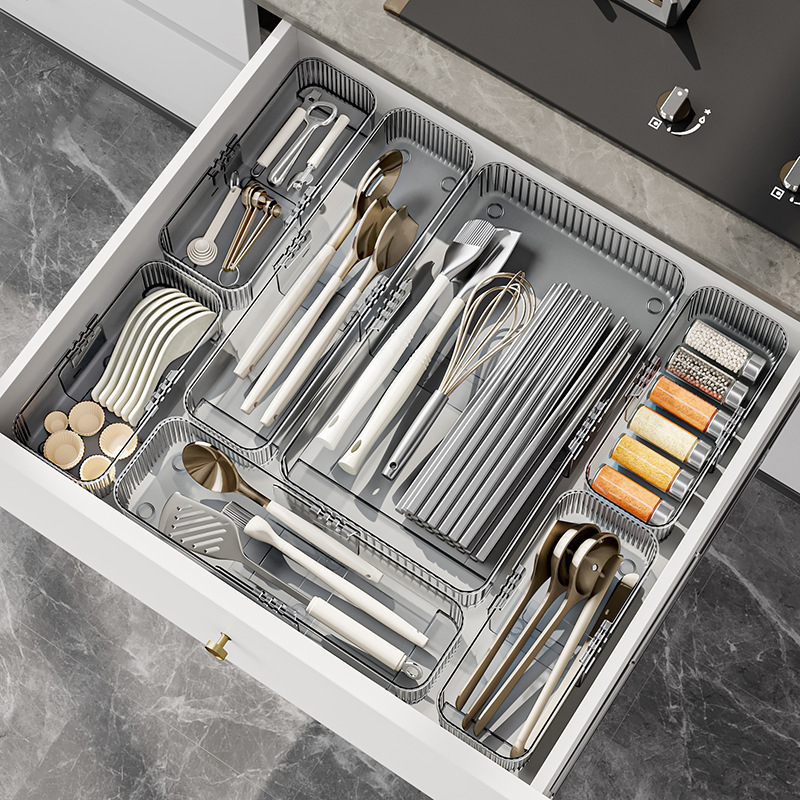 กล่องจัดระเบียบลิ้นชักแบบขยายไ - Drawer Organizer Peg บทวิจารณ์และราคา