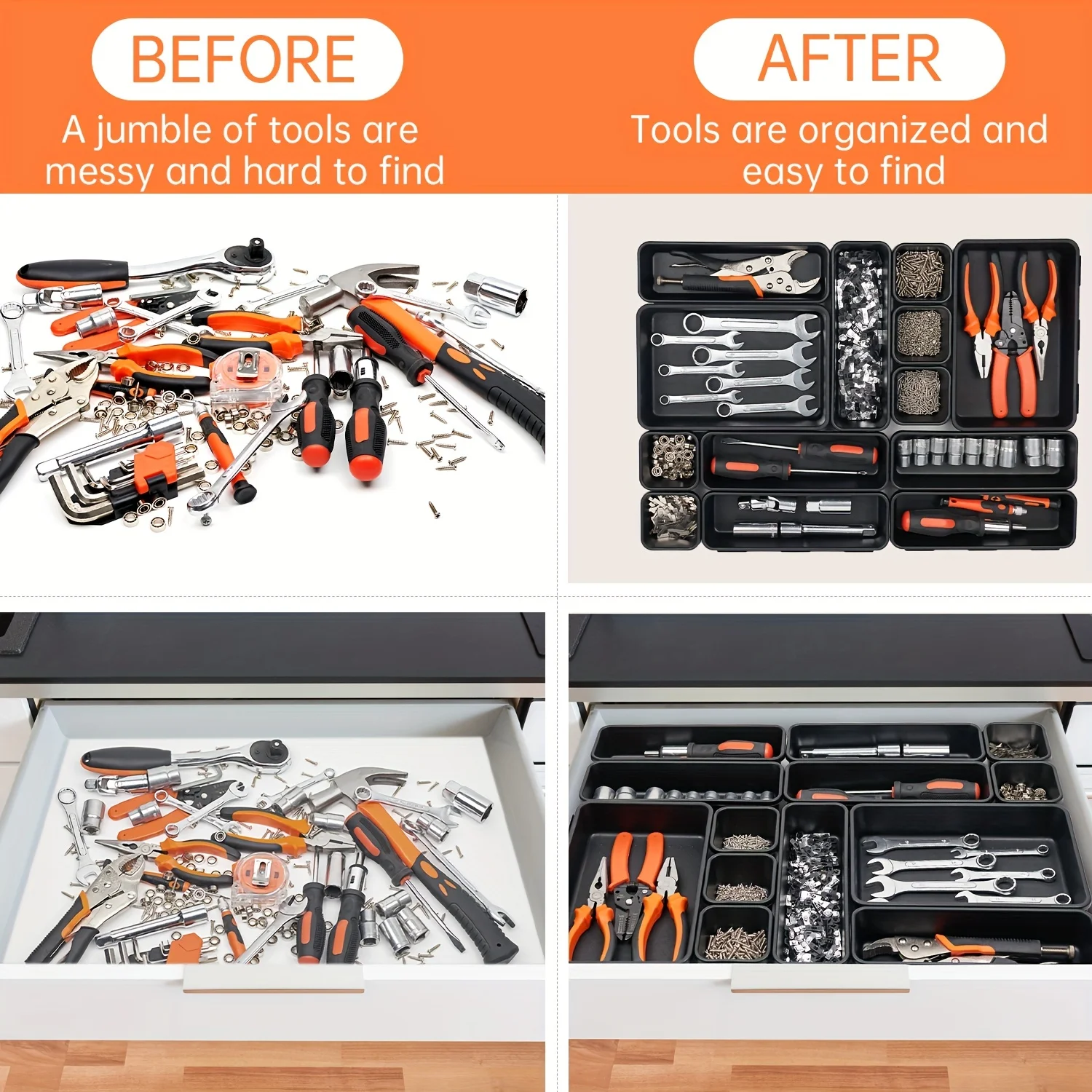 8/22/32pcs เครื่องมือกล่องถาดแ - Drawer Organizer Peg บทวิจารณ์และราคา