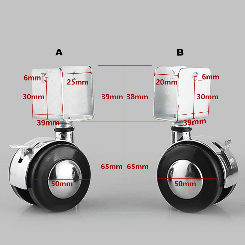 4 ชิ้นยี่ห้อใหม่ 2 นิ้วล้อเปล  - Furniture Hardware Brands บทวิจารณ์และราคา