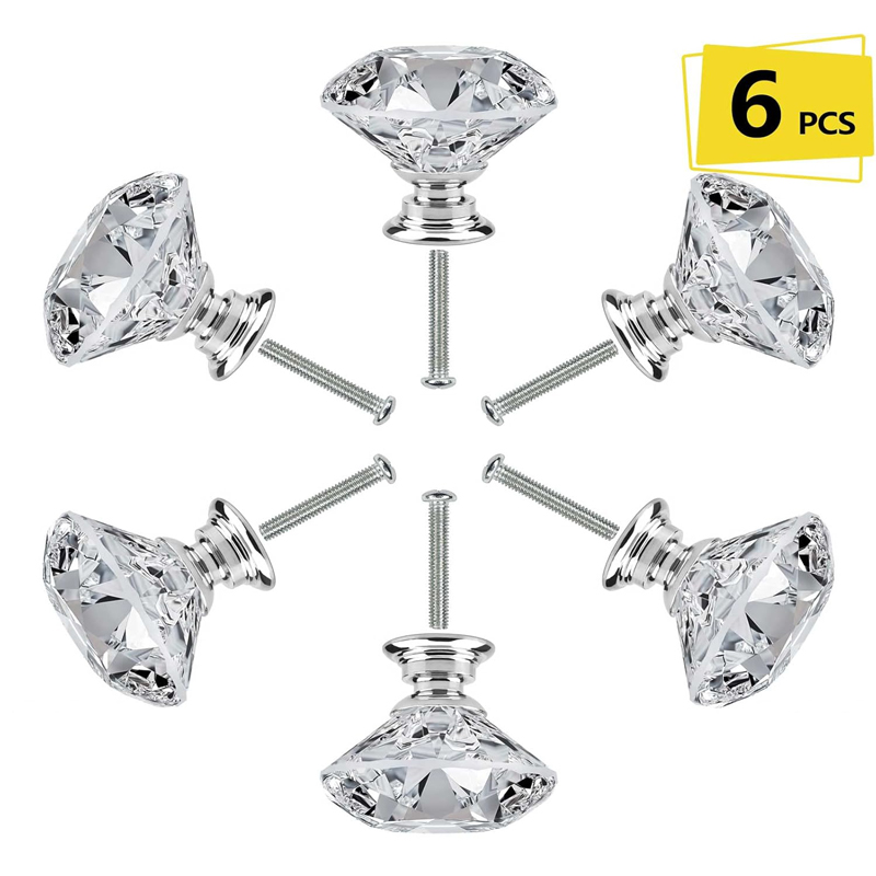ลูกบิดตู้ 6 ชิ้น พร้อมสกรู ขนา - Furniture Hardware Latch บทวิจารณ์และราคา