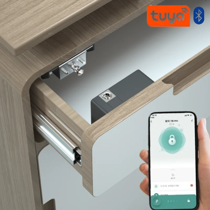 Tuya สมาร์ทตู้ประตูล็อค Keyles - Furniture Hardware Latch บทวิจารณ์และราคา